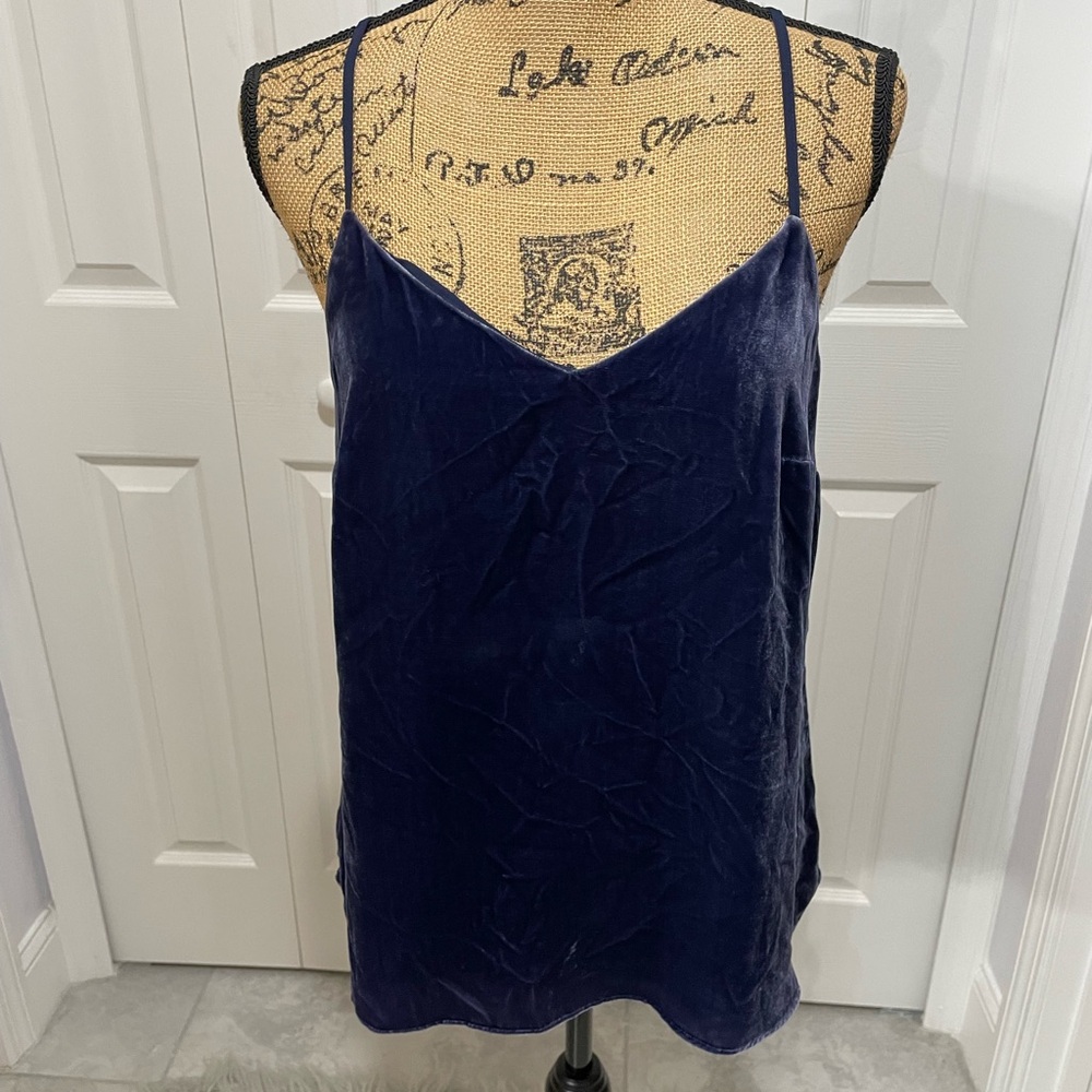 Lilly Pulitzer Navy Velvet Cami Top Sz S